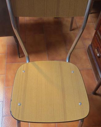 Sedia in formica e in vinile anni '70