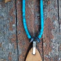 Nativi Americani collana Heishi turchese ciondoli