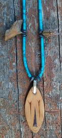 Nativi Americani collana Heishi turchese ciondoli