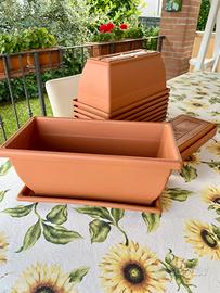 8 Fioriere Vaser con sottovaso - nuove