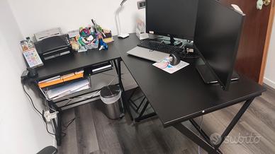 scrivania angolare colore nero