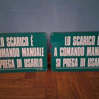 Cartello scarico a comando manuale 