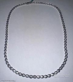 COLLANA IN ORO BIANCO 18kt. CON DIAMANTI NATURALI