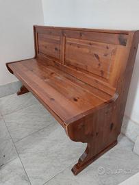 Cassapanca legno massello stile rustico irish pub