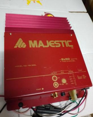 AMPLIFICATORE AUTO MAJESTIC PB36BL 2x50w VINTAGE