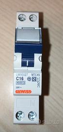 Interruttore magnetotermico Gewiss C16 230V