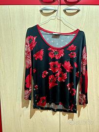 Maglia Donna Diana Gallesi taglia 48 nera e rossa