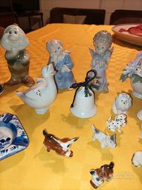 Lotto statuine porcellana e ceramica vintage
