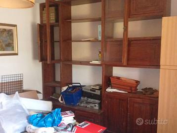 libreria arte povera color noce