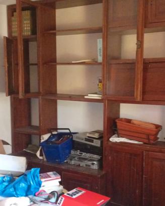 libreria arte povera color noce