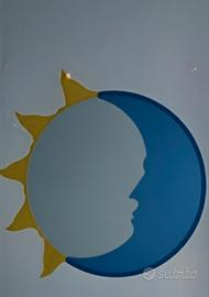 Specchio di Design "Sole e Luna" Elemento arredo