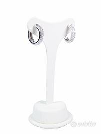 Orecchini cerchi in oro e diamanti