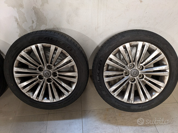 4 CERCHI IN LEGA ORIGINALI OPEL CON GOMME ESTIVE