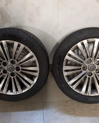 4 CERCHI IN LEGA ORIGINALI OPEL CON GOMME ESTIVE