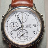 Cronografo Seiko 7T32 - 6A80T al quarzo.