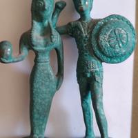 Statuine Egitto metallo anticato