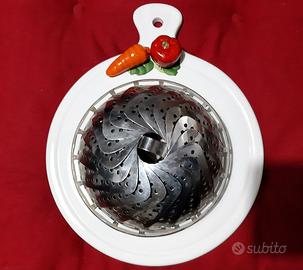 CESTELLO per VAPORE INOX + TAGLIERE in CERAMICA