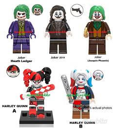 5 minifigure BATMAN JOKER HARLEY QUINN tipo Lego
