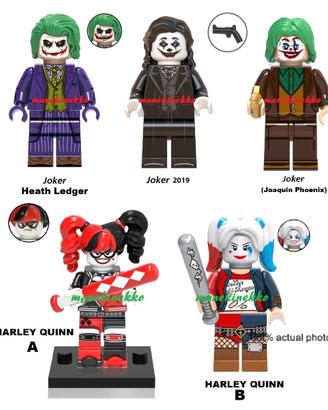 5 minifigure BATMAN JOKER HARLEY QUINN tipo Lego