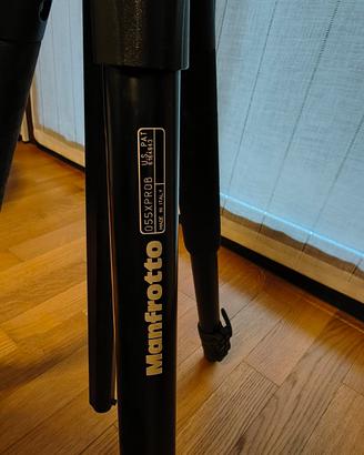 Treppiedi Manfrotto 055XPROB+testa 484RC2