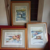 3 quadri paesaggio marino