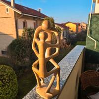 Statua etnica scultura in pietra saponaria innamor