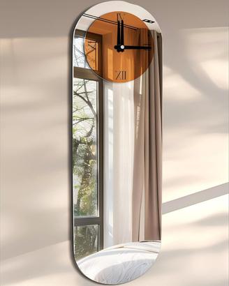 "Orologio elegante Moderno Specchio Vetro 100x32cm