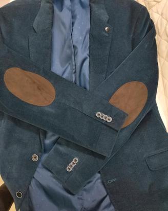 Giacca uomo in velluto blu a coste Tommy
