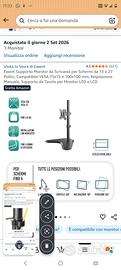 Supporto Monitor da Scrivania 13"-27" VESA 75/100