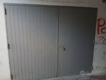 Porta ingresso box in ferro 2 ante
