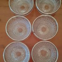 Servizio di coppe in vetro vintage 