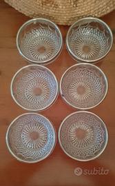 Servizio di coppe in vetro vintage 