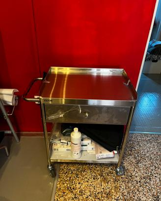 Carrello acciaio 90x50