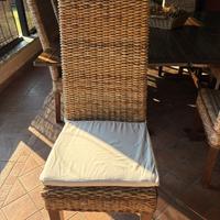 8 Sedie da giardino in banano