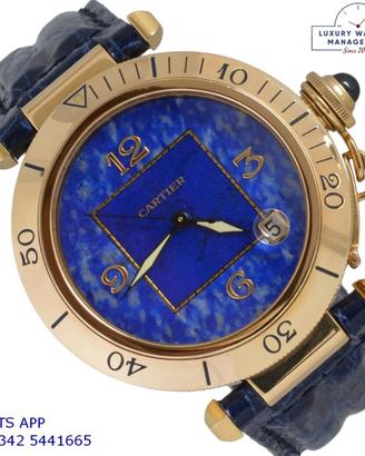 CARTIER Pasha 38MM Lapis Lazuli dial yellow gold