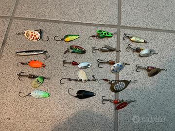 lotto rotanti pesca spinning trota cavedano