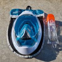 Maschera snorkeling adulto EASYBREATH 500 - S/M -