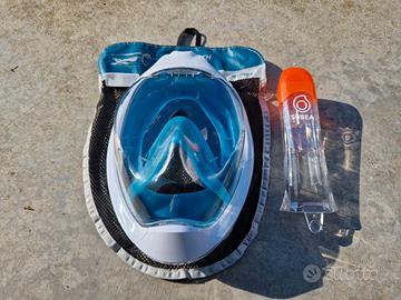 Maschera snorkeling adulto EASYBREATH 500 - S/M -