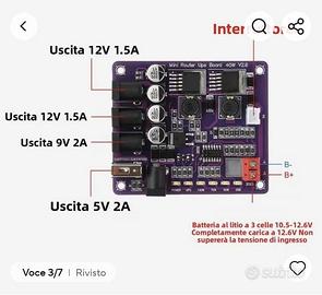 Mini UPS 12V 66Wh con Batterie Samsung 30Q