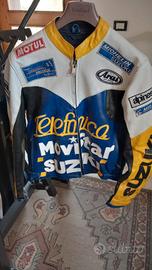 giacca moto Suzuki in pelle S uomo.