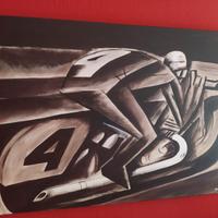 Quadro dipinto a mano Mario Sironi Futurismo 70*50