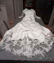 Vestito da sposa bianco di pizzo taglia 40 nuovo