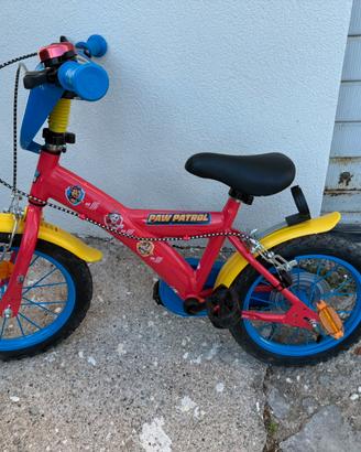 Bici bambino paw patrol e casco