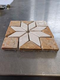 Mosaico Decorativo Marmo su Rete 10x10 cm