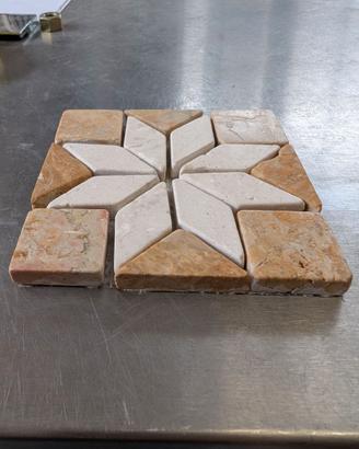 Mosaico Decorativo Marmo su Rete 10x10 cm