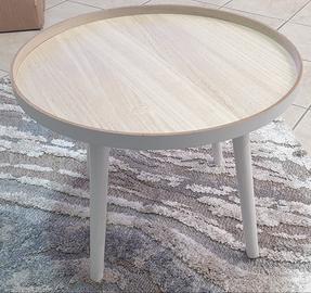 Tavolino da salotto bianco/legno chiaro