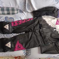 Tuta moto in pelle Dainese taglia 56 due pezzi