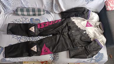 Tuta moto in pelle Dainese taglia 56 due pezzi