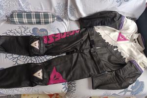 Tuta moto in pelle Dainese taglia 56 due pezzi