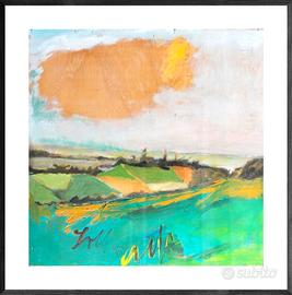 Quadro paesaggio originale dipinto certificato